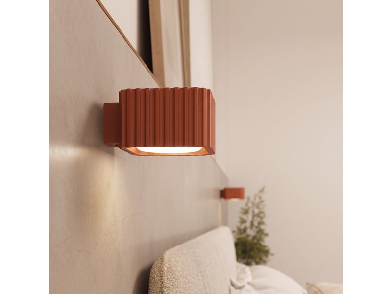 Plafonnier riff 1 ocre rouge gx53 aluminium moderne 6x10x10cm SL.3060 - Conforama D