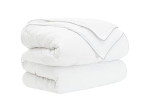Duvet - couette complet toute l'année blanc 155 x 220 cm fibre de bambou