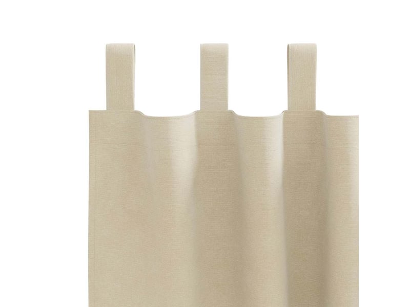  Lot de 2 rideaux, rideaux de fenêtre crème 140 x 245 cm velours cf44024  - Conforama E