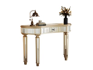 Table basse arrondi(e) coloris bicolore <strong>DESMIU</strong> <strong></strong> - 38 cmx120 cm