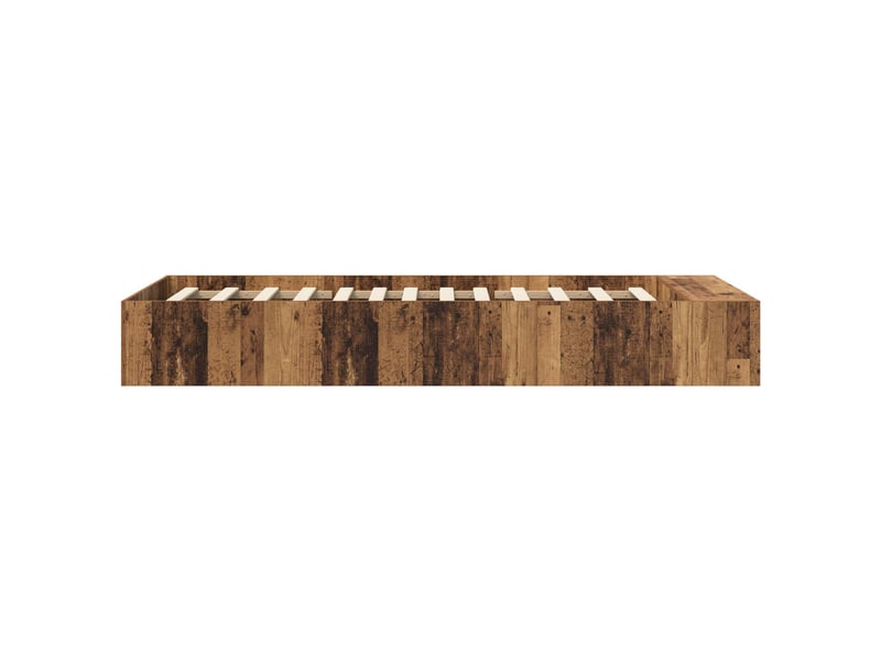 Lit simple- lit adulte - cadre de lit avec rangement bois ancien 80 x 200 cm - Conforama D