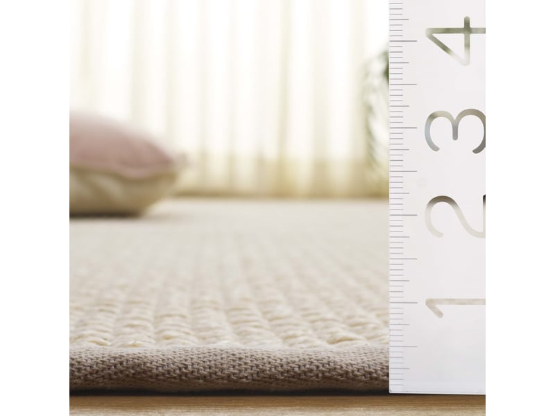 Tapis sisal ivoirebeige clair 122 x 122 cm  - Conforama D