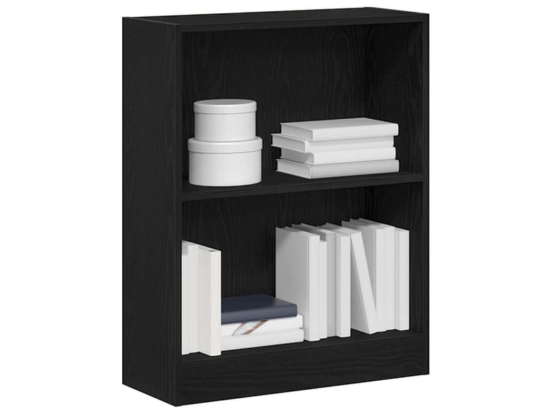  Bibliothèque, armoire à livres 60 x 24 x 76 cm bois d'ingénierie chêne noir  - Conforama C