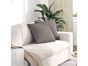 Lot de 2 coussins de canapé, coussins décoratifs tissu taupe 45 x 45 cm cf58957