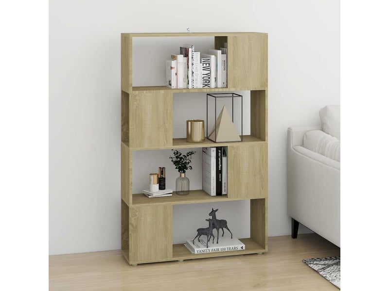  Bibliothèque, étagère de rangement chêne sonoma 80x24x124,5 cm  - Conforama C