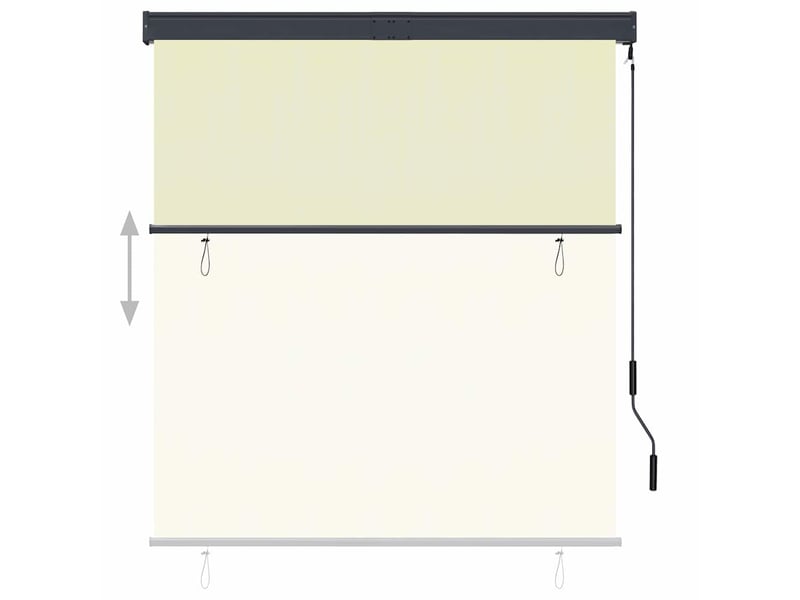  Store enrouleur, store roulant d'extérieur 140 x 250 cm crème cf47321  - Conforama C