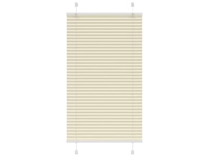 Store plissé, store de fenêtre crème 80x150 cm largeur du tissu 79,4 cm polyester cf46857