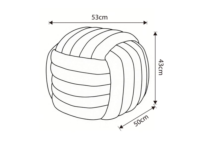 Pouf tressé en velours 53 cm nilo rose poudré NILO - Conforama C