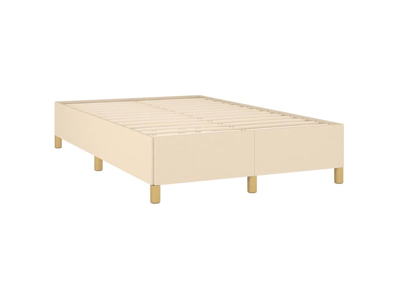  Lit double- lit adulte -  cadre de lit sans matelas crème 120x190 cm tissu  - Conforama B