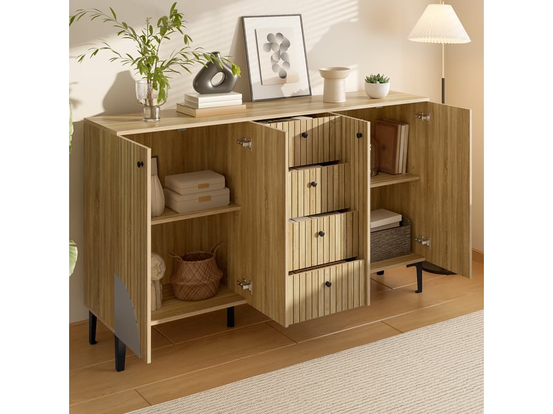 Buffet 160x36x94 cm coloris marron ORGL7878N - Conforama B