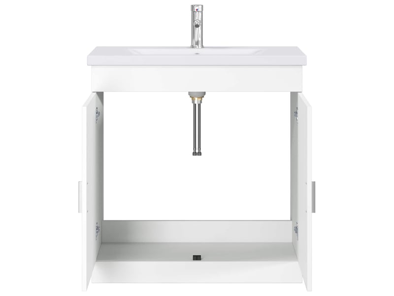  Ensemble de mobilier de salle de bain blanc 81x40x84.5 cm shl5329  - Conforama C