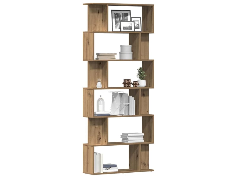  Bibliothèque, étagère de rangement chêne artisanal 80x24x192 cm bois d'ingénierie  - Conforama C