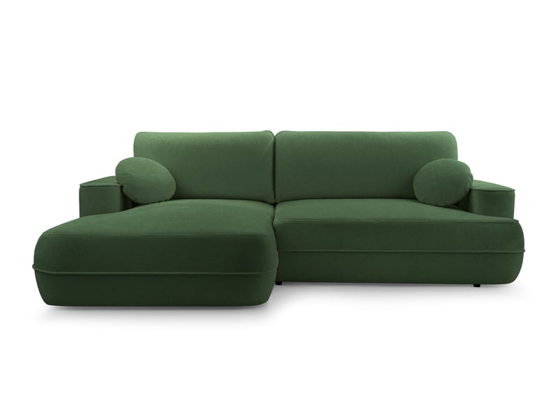 Canapé d’angle avec fonction lit peoni 267 cm vert élégant g Peoni - Conforama A