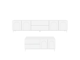 Meuble tv coloris blanc    