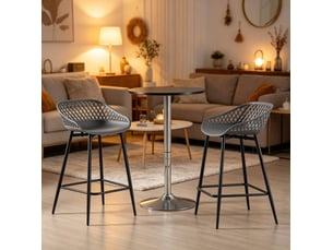 Banc 2 place(s) coloris gris <strong>MIVRAY </strong> <strong></strong> - 47 cm