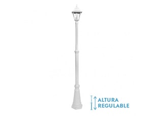 Lampadaire extérieur fabrilamp spica 1 x e27 blanc ip44 147-220 x 20 x 20 cm