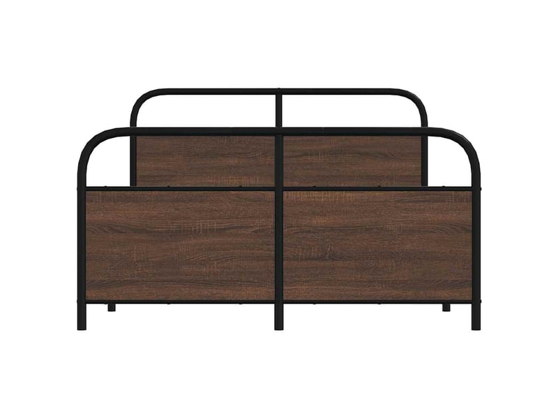  Cadre de lit sans matelas 120x190 cm chêne marron  - Conforama E