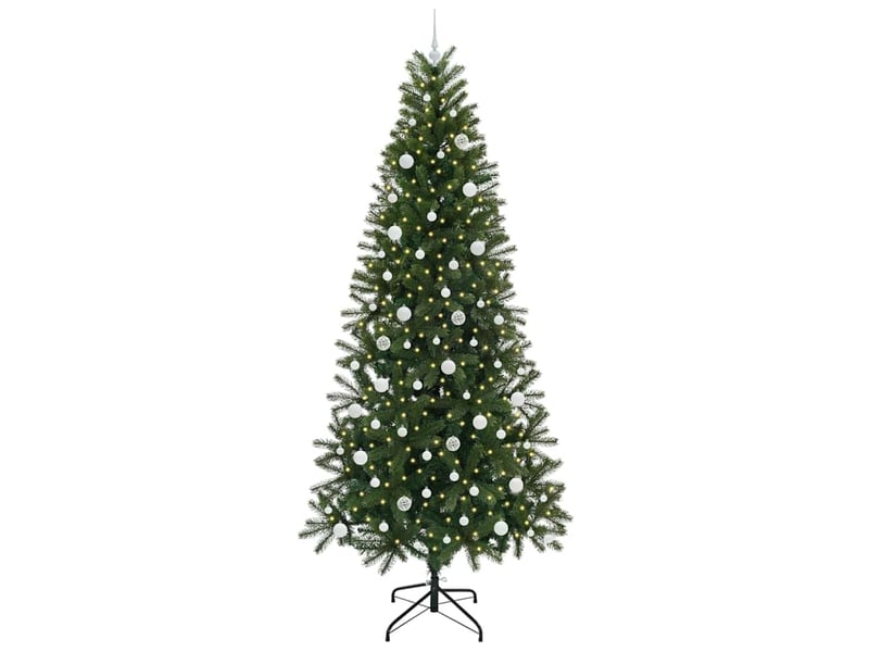 Sapin de noël artificiel, arbre de noël vert 240 cm pe et pvc shl23 - Conforama C