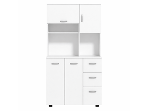 Buffet 2 porte(s) 3 tiroir(s) - 39.5 cm coloris blanc