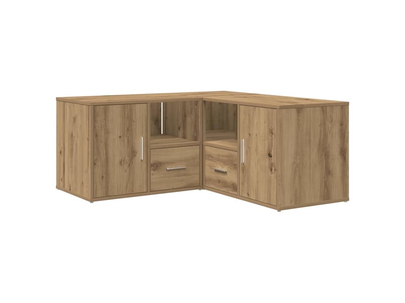  Armoire d'angle, armoire de rangement chêne artisanal 160x40x45 cm bois d'ingénierie  - Conforama E