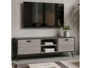 Meuble tv coloris gris 180 cm <strong>ALTOBUY</strong> <strong>BROOKLYN</strong>