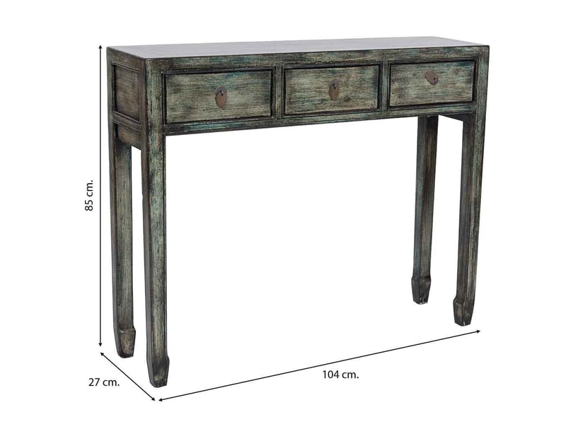  Porte-manteau en bois bleu 104x27x85 cm h  - Conforama C