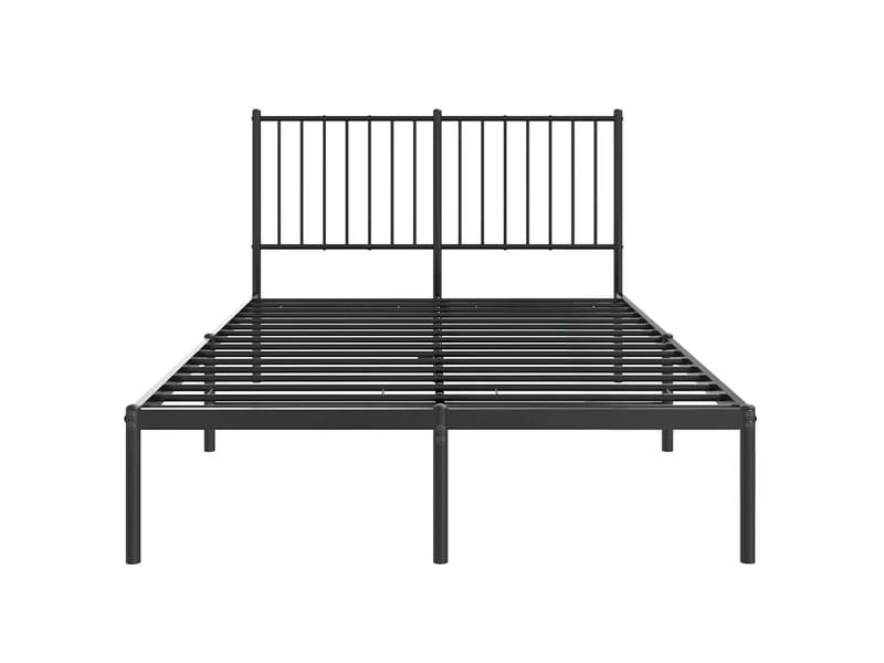 Lit double- lit adulte -  cadre de lit métal sans matelas avec tête de lit noir 120x190cm  - Conforama D