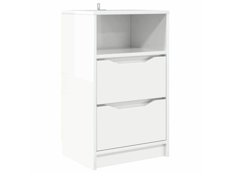  Table de chevet avec tiroir blanc brillant 40 x 30 x 467 cm  - Conforama A