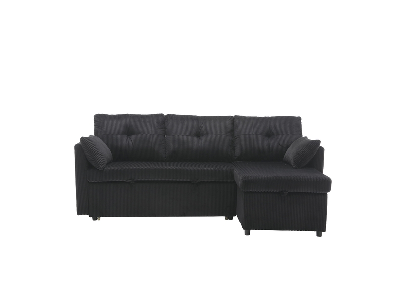  Canapé-lit multifonctionnel avec rangement, lit escamotable et chaise longue, modulable en l pour salon  - Conforama D