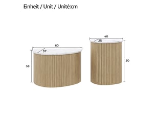 Table basse coloris naturel