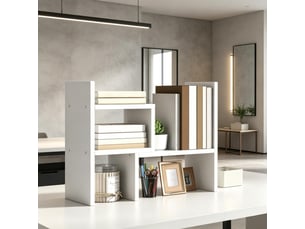 Étagère de bureau modulable élégante, rangement polyvalent pour table et accessoires