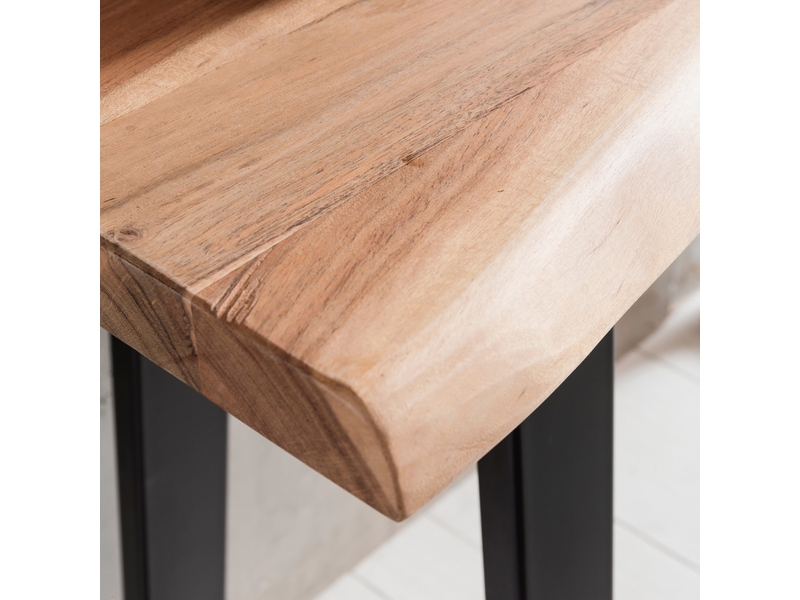  Console 120x45x75 cm en bois d'acacia et métal noir - flynn  - Conforama E