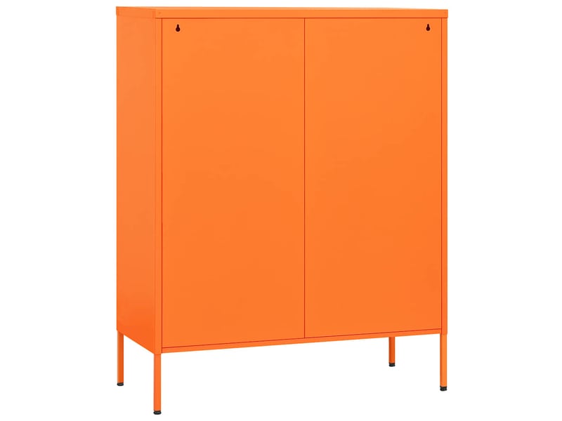  Commode chambre adulte, armoire à tiroirs orange 80x35x101,5 cm acier  - Conforama E