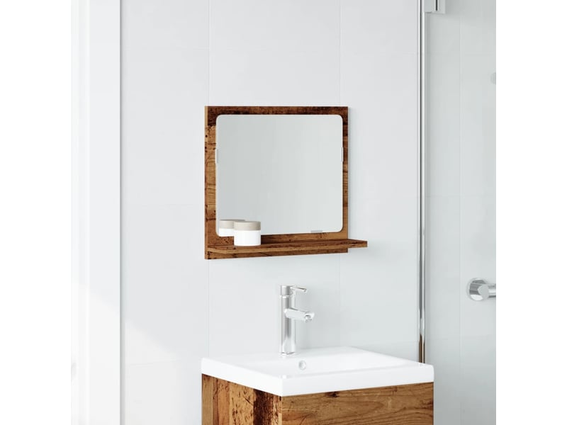  Armoire à miroir de salle de bain vieux bois bois d'ingénierie shl1254  - Conforama C
