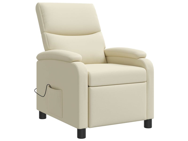  Vidaxl fauteuil de massage inclinable crème simili cuir  - Conforama E