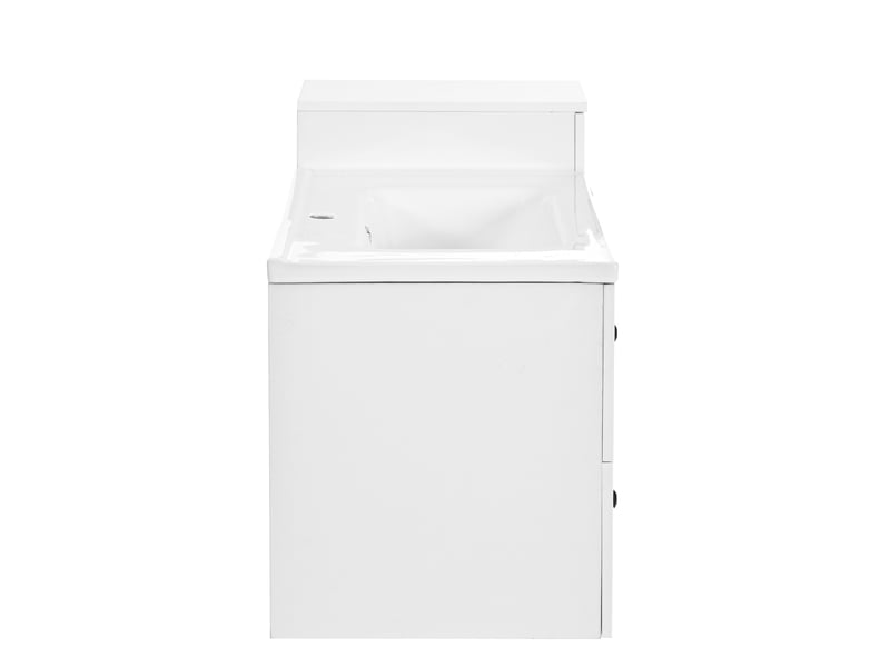 Ensemble meuble de salle de bain 107 cm avec vasque céramique et rangements - Conforama D