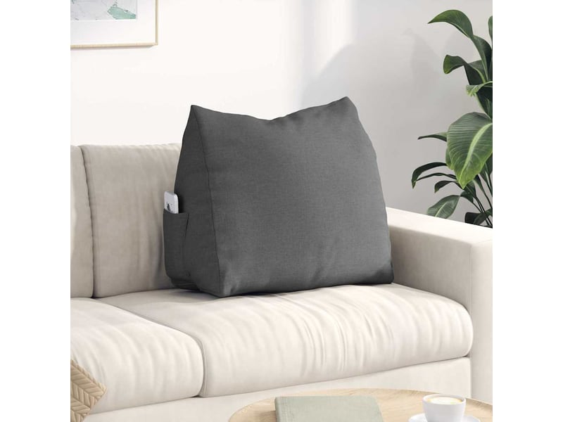  Coussin de dos, coussin de dossier gris foncé 60 x 20 x 50 cm tissu cf54725  - Conforama B