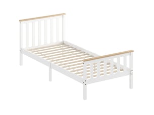 Lit avec rangement 90x190/200 cm <strong>ELVMI</strong>  <strong></strong> coloris blanc