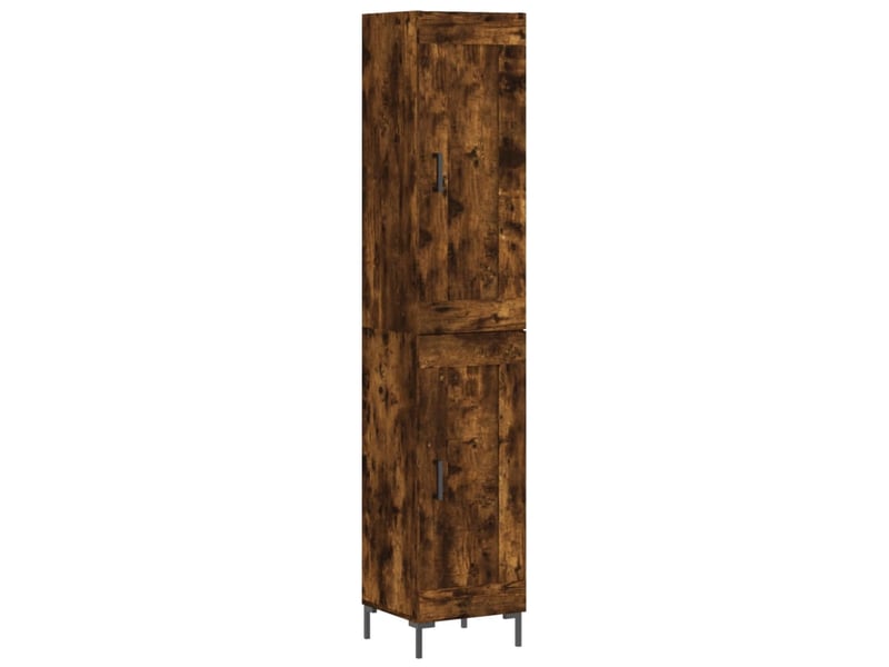  Buffet haut, buffet de rangement chêne fumé 34,5x34x180 cm bois d'ingénierie  - Conforama A