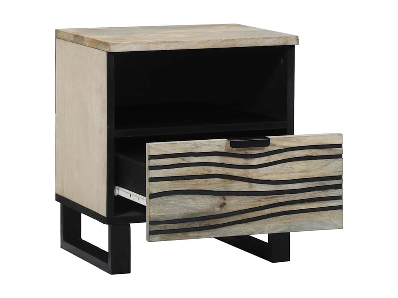  Lot de 2 table de chevet, table de nuit blanc 40 x 33 x 46 cm bois d'ingénierie shl6322  - Conforama C