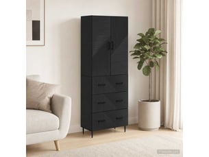 Armoire <strong></strong> <strong></strong> coloris noir largeur 66 cm