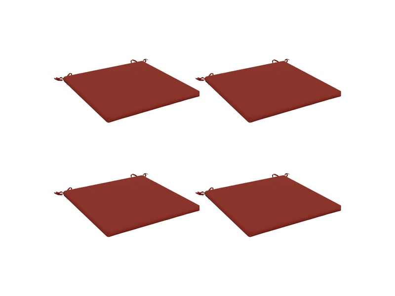 Lot de 4 coussins de siège, coussins d'assise soest 100 % polyester rouge cf60528 - Conforama A