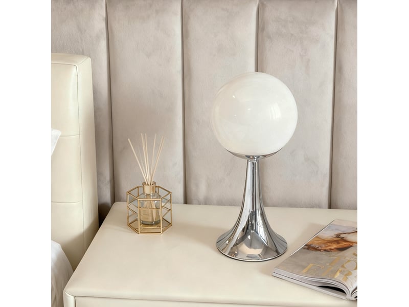  Lampe de table – ambiance pour chambre, restaurant et bar, lumière d'appoint décorative-blanc  - Conforama A