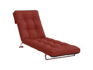 Coussin de transat, coussin pour bain de soleil vianen 100 % polyester rouge 200 x 60 x 8 cm cf56330
