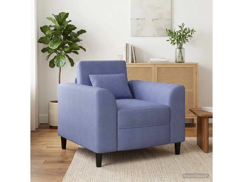 Vidaxl fauteuil bleu denim tissu - Conforama B