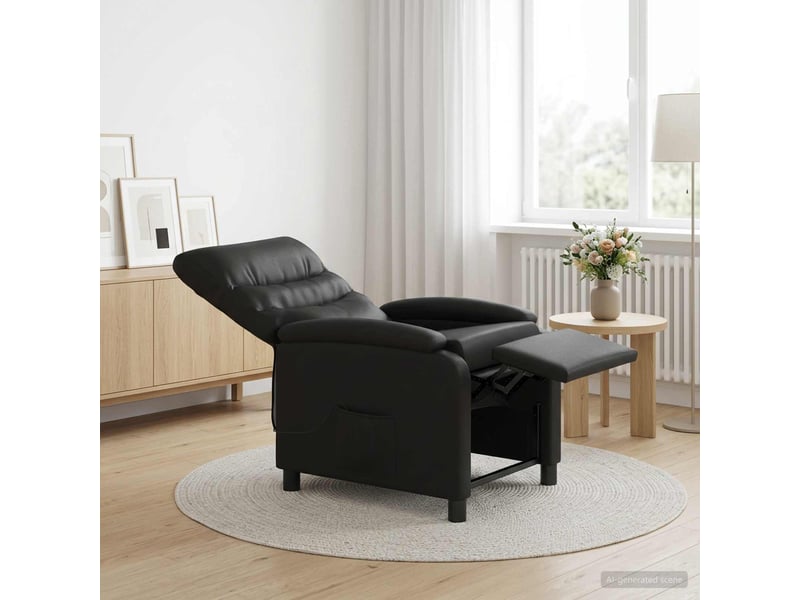  Vidaxl fauteuil de massage inclinable noir simili cuir  - Conforama B