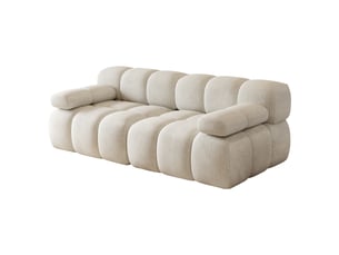 Canapé modulable sans structure,200x100x68cm,canapéà compression 2 places en mousse haute élasticité,aucun assemblage,,blanc