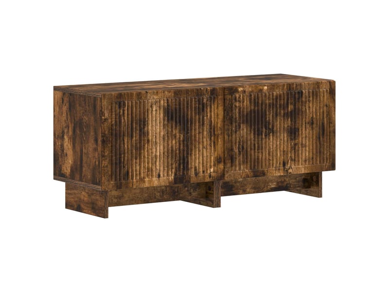 Meuble tv - banc tv - meuble de rangement led 5 pièces chêne fumé bois d'ingénierie - Conforama D