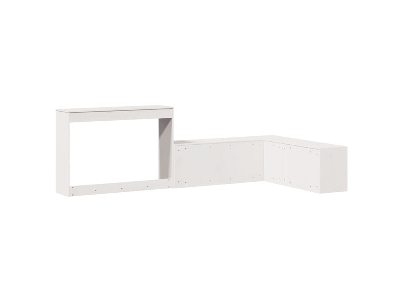  Table de chevet - cabinet de chevet - table de nuit avec bureau blanc bois de pin massif  - Conforama E