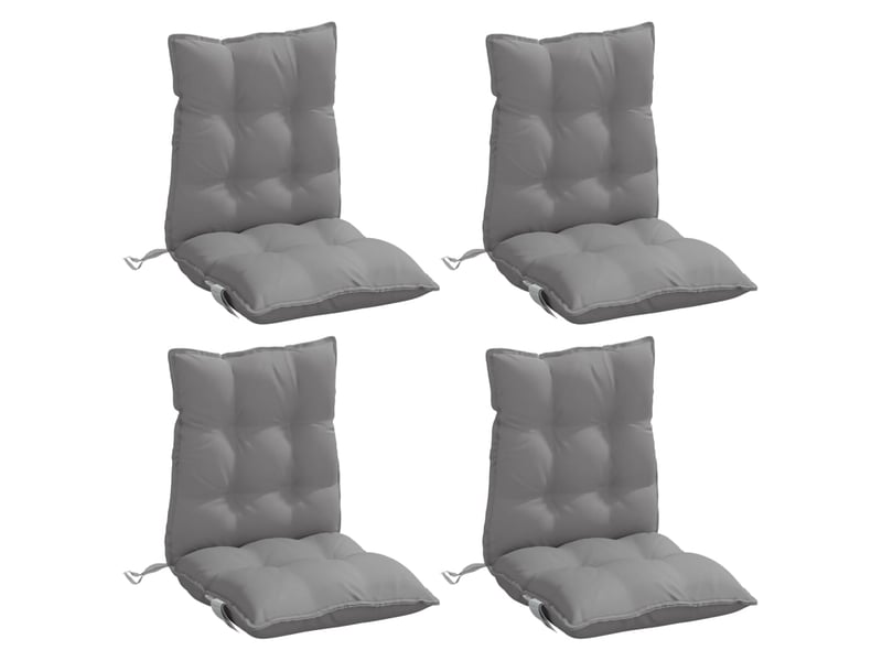 Lot de 4 coussins d'extérieur, coussins de chaise gris 100 x 50 x 7 cm cf56412 - Conforama C